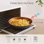 Gotham Steel 11 Inch Non Stick Frying Pan Nonstick Pan with Ceramic Copper Coating for Long Lasting Nonstick Frying Pan Skillet for Cooking with Stay Cool Handle, Oven/Dishwasher Safe, Non Toxic