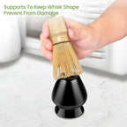 Matcha Whisk Set and Bowl, Matcha Making Kit Whisk, Bowl With Spout, Sifter, Ceramic Whisk Holder, Spoon Japanese Tea Powder Starter Tools For Ceremony Gift (Black, 9 Pack)