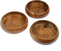 wooden bowls for food | Set of 3 individual acacia wood bowls 8 x 2 inches (25 oz) | Enjoy your salad, pasta, rice, acai, smoothie, soup, fruits, snacks