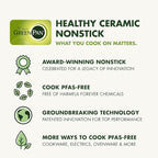 GreenPan Swift Healthy Ceramic Nonstick, 10" Frying Pan Skillet, Stainless Steel Handle, PFAS-Free, Dishwasher Safe, Oven Safe, Black