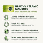GreenPan Spectra 12" Wok Pan with Lid, Hybrid Tri-Ply Stainless Steel, PFAS-Free Ceramic Nonstick Textured Cooking Surface, Induction Cookware, Diswasher Safe, Oven & Broiler Temp to 850˚F