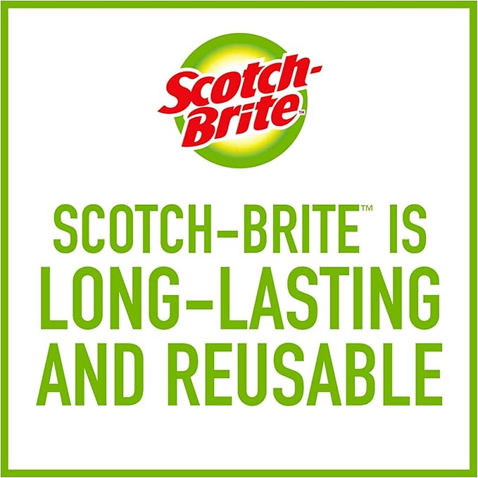 Scotch-Brite Glass and Water Bottle Brush, Long-Lasting, Safe on Glassware, Shaker Bottles, Food Processors, & More, Non-slip handle, Durable, Reusable, Clean in Top Rack of Your Dishwasher