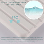 NiuYichee 2 PCS Water Absorbent diatomite Coasters, 9.5" x 5.5" Water Absorbing Stone Tray for Sink, Stone Drying mat for Kitchen Counter, Stone soap Tray Used for Hand Soaps & toiletries & Plants