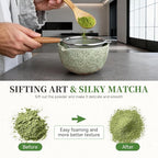 Matcha Whisk Set, Japanese Tea Ceremony Utensils (8 PCS) with Matcha Bowl with Spout (19 oz), Bamboo Whisk, Scoop, Holder, Sifter, Tea Towel – Authentic Matcha Set & Gift Box (Green)