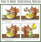 Matcha Whisk Making Kit Set With Mushroom Design Ceramic Bowl And Bamboo Set For Japanese Matcha Tea Ceremony, Yellow