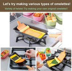 KAKUSEE Long Slim Tamagoyaki Omelette Mini Frying Pan - Iron Construction, Suitable for Gas and IH Cookers, with Wooden Handle - Made in Japan