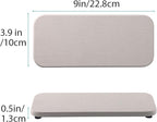 NiuYichee 2 Pcs Water Absorbing Stone Trays, Kitchen/Bathroom Sink Soap Dish, Diatomite Tray Used for Hand Soap & Cosmetic Bottles in the Modern Home, 4" W x 9" L, White