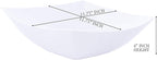 PLASTICPRO Disposable 128 ounce Square Serving Bowls, Party Snack or Salad Bowl, Extra Large Plastic Elegant White Pack of 4