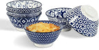 Selamica Ceramic Mini Bowl Set, 4 oz Dipping Bowls for Snack Side Dishes Condiment, Set of 6, Vintage Blue