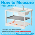 Silicone Under Sink Mat 37" x 22", kitchen Essentials and Gadgets, Shelf liner and Cabinet Protector, Home Organizers and Storage, Waterproof Bathroom Tray