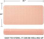 MicoYang Silicone Dish Drying Mat for Multiple Usage,Easy clean,Eco-friendly,Heat-resistant Silicone Mat for Kitchen Counter or Sink,Refrigerator or Drawer Liner Pink 5XL 36inches x 18inches