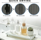 Durable Kitchen Sink Organizer, Instant Dry Sink Caddy for Bathroom Counter, Diatomite Stone Drying Tray, Upgrade Water Absorbing Stone Tray for Sink, Anti-Slip Stone Soap Tray -White