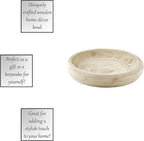 Santa Barbara Design Studio Wood Serving Bowl, Hand Carved Paulownia Wood Fruit Bowl/Decor, 11.5" Large, Natural