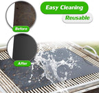 Renook Grill Mat Set of 6-100% Non-Stick Reusable Mats for Gas, Charcoal or Electric Grills - Easy to Clean - 23 x 16.5-Inch, Black