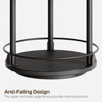 Lazy Susan Organizer, Rotating Spice Rack, 2 Tier Spice Turntable Organizer, Industrial Turntable Spice Holder, for Kitchen Countertop and Cabinet, Compact and Versatile, Black SR22BK