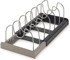 Joseph Joseph DrawerStore Expanding Cookware Organizer, Space saving storage for pan lids, baking trays - Grey