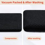 Homaxy 100% Cotton Waffle Weave Kitchen Dish Towels, Ultra Soft Absorbent Quick Drying Cleaning Towel, 20x28 Inches, 12-Pack, Black