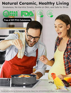 Pro DUXANO Ceramic Pots and Pans Set & 2026 Upgraded Hybrid 3-Ply Stainless Steel Frypan, 2X Non Stick, High Heat Sear, PFAS PTFE PFOA Free Non Toxic Induction Cookware,Removable Handle,Oven Safe,12PC