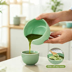 Matcha Whisk Set, 7 Pcs Matcha Making Kit with Matcha Bowl, Matcha Whisk and Holder, Bamboo Scoop, Scoop Rest, Sifter and Tea Towel，Gifts for Christmas Birthday