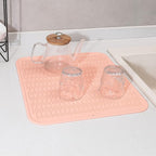 MicoYang Silicone Dish Drying Mat for Multiple Usage,Easy clean,Eco-friendly,Heat-resistant Silicone Mat for Kitchen Counter or Sink,Refrigerator or Drawer Liner Pink 2XL 24 inches x 18 inches
