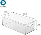 iDesign Stackable Storage Bin - Organizer Bin for Kitchen and Pantry, Clear, Made in USA