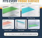 Refrigerator Liners for Shelves (8 Pack) by Linda’s Essentials - Non-Adhesive Shelf or Drawer Liner, BPA-Free Fridge Mats for Kitchen & Cabinets, Easy to Clean, Ideal Household Essentials (Pink)