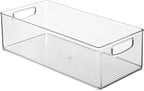 iDesign Stackable Storage Bin - Organizer Bin for Kitchen and Pantry, Clear, Made in USA