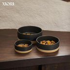 Mora Ceramic Pet Bowl Size Large - Food/Water Dish for Large Dogs, Cats, Great Dane, Mastiff, ect. 50oz or 8 Cups - Basic Bowls for Your Large Dog or Cat, Mix and Match for a Set - Liquorice