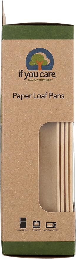 IF YOU CARE FSC Certified Paper Loaf Baking Pans, 4-count