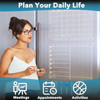 Acrylic Magnetic Dry Erase Board Calendar for Fridge, Clear Monthly and Weekly Meal Planner Whiteboard Refrigerator, Menu Board for Kitchen, w/ 8 Colors Markers, 15"x11"