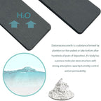 NiuYichee 2 Pcs Water Absorbing Stone Trays, Kitchen/Bathroom Sink Soap Dish, Diatomite Tray Used for Hand Soap & Cosmetic Bottles in The Modern Home, 3.15" W x 8.7" L, Dark Gray