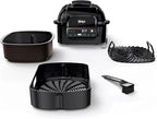 Ninja Foodi Pro 5-in-1 Indoor Integrated Smart Probe, 4-Quart Air Fryer, Roast, Bake, Dehydrate, an Cyclonic Grilling Technology, with 4 Steaks Capacity, in a Stainless Finish