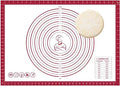 Dough Mat Silicone Baking Mats for Rolling Pastry Kneading Sheet Sourdough Bread Baking Supplies Red 28x20" 0.45mmT