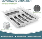Black Silverware Set, Umite Chef 49-Piece Flatware Set with Drawer Organizer, Durable Stainless Steel Cutlery Set for 8, Tableware Eating Utensils with Steak Knives for Home Restaurant