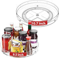 2 Pack Lazy Susan Organizer, 9.5" 10.7" Lazy Susan Turntable for Cabinet, Refrigerator Organizer and Storage for Pantry, Closet, Countertop, Non-Skid Fridge Organizers
