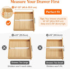 Lifewit 4 Pack 2.36" High Drawer Dividers 40-56cm/16-22 Adjustable Drawer Organizer for Clothes/Utensils, Expandable Drawer Separator in Dresser/Kitchen/Bedroom/Office Organization & Storage White
