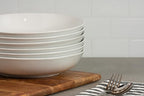 10 Strawberry Street Simply White 36 Oz Pasta/Dinner Bowl, Set of 6