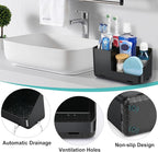 PARKMANI Toothbrush Holders for Bathrooms, Kids Electric Toothbrush and Toothpaste Holder, Toothbrush Organizer with Drainage, Tooth Brush Holder for Bathroom Countertop Organizer (Black)