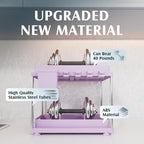 VERIFOST Under Sink Organizer - 2 Pack Adjustable Height, 2 Tier Organizers for Bathroom & Kitchen Sink, Purple