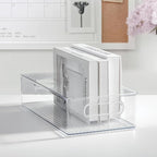 iDesign Stackable Fridge Bin - Kitchen Storage Bin for Pantry, Cabinets, or Fridge, Set of 6, Clear