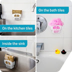 PELEG DESIGN Brain Drain White Skull Sponge Holder for Kitchen, Bath, or Sink, Drains and Dries All Types of Sponges, 1 Sponge Included