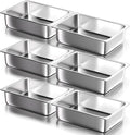 WantJoin Steam Table Hotel Pans - 1/2 Half Size 4 Inch Deep 6 Pack, Stainless Steel Food Storage Container Metal Tray Sets for Commercial Chafing Dishes Restaurant Buffet Catering Supplies