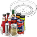 2 Pack Lazy Susan Organizer, 10.7" Lazy Susan Turntable for Cabinet, Refrigerator Organizer and Storage for Pantry, Closet, Countertop, Non-Skid Fridge Organizers