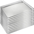 12 Pack Half Size Baking Sheet Pan Set, Aluminum Commercial Quality Cookie Sheet for Baking or Roasting, Large Thick Baking Tray Prevents Warping, 13" × 17.9" Cookie Tray Pan
