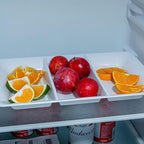 Lullaby 3 Sectional Plastic Serving Tray 14.2" x 9", 3 Pack White Serving Platters for Cheese Cracker Food, Durable and Reusable