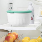 Oggi Prep, Store & Serve Plastic Bowl w/See-Thru Lid - Dishwasher, Microwave & Freezer Safe, (4 qt) Lt Gray w/Dk Gray Lid