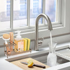 Toothbrush Holders for Bathrooms, Carbon Steel Tooth Brushing Holder Electric Toothbrush and Toothpaste Organizer Bathroom Accessories for Countertop, Shower, Sink - Gold