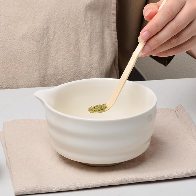 Authentic Japanese Matcha Ceremony Set - 17oz Traditional Chawan Bowl with Bamboo Whisk (Chasen), Scoop & Stand - Complete Starter Kit for Beginners, Christmas Thanksgiving Gift Idea