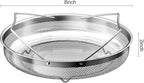 FogDream Titanium Non Stick Frying Pan, 10in Tri-Ply Stainless Steel Deep Saute Pan, All-in-One Cookware Set with Stainless Lid, Stay Cool Handle, Dishwasher & Oven-Safe,Induction Compatible,Silver