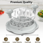 10" Pro Chicken Shredder Tool Twist Large for Kitchen, BPA-Free Food-Safe Meat Grinder, Visible Chicken Breast Meat Shredder with Strong Anti-Slip Bottom & Ergonomic Handle, Gray